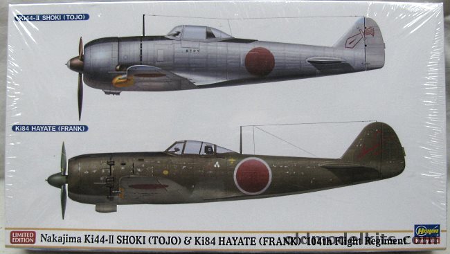 Hasegawa 1/72 Ki-44 II Shoki Tojo and Ki-84 Hayate Frank - 104th Flight Regiment, 02057 plastic model kit